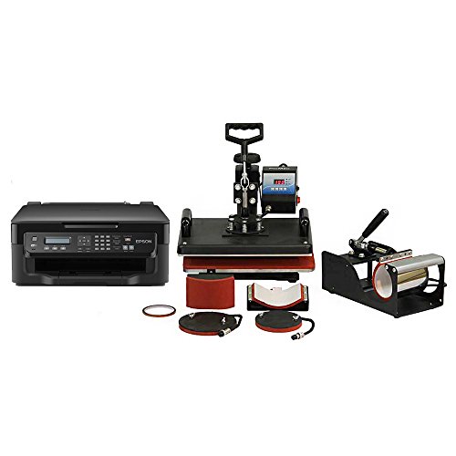 5 in 1 Combo Heat Press With Printer Sublimation Blanks & Heat Tape