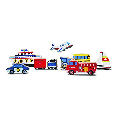 4 Melissa+Doug+Vehicles+Wooden+Chunky