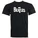 Beatles Men's Solid Logo Slim Fit T-Shirt Black XL