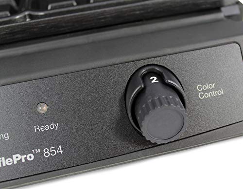 Chef’sChoice 854 Classic WafflePro Nonstick Waffle Maker Features Taste and Texture Select Option with Temperature Control Make Delicious Waffles for Breakfast Lunch or Dinner, 4-Square, Black