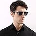 Retro Mens Sunglasses for Men - FEIDU Half Metal Polarized Sunglasses for Women FD3030 (A-black/bright, 2.04)