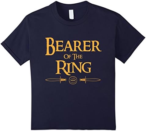 Kids Ring Bearer Shirt | Ring Security Boys T-Shirt Wedding Party 10 Navy