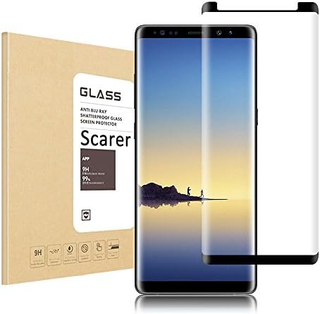 Scarer Galaxy Note 8 Screen Protector, [Full Coverage][Case Friendly][Bubble-Free][Anti-Scratch][No Lifted Edges] Wet Applied HD Clear Film Screen Protector for Samsung Galaxy Note 8 - black