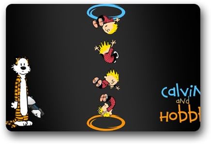 Calvin and Hobbes Portal crossover Custom Doormat (23.6"x15.7")