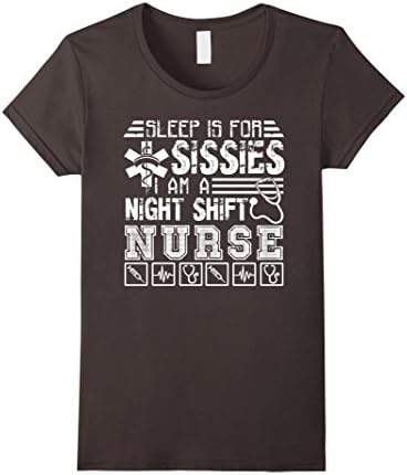Women's Nursing Tee - Night Shift Nurse Shirt Small Asphalt
