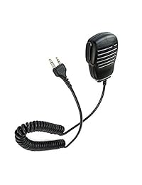 FANVERIM Micrófono de mano con altavoz y micrófono compatible para Midland GMRS / FRS GXT / LXT Midland / Alan Radio de 2 pines G5 M99 75-810 Nautico 3 Ocean SP-410 Radio de dos vías