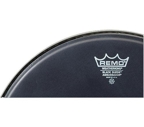Remo Ambassador Black Suede Drumhead, 16"