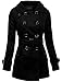 NE PEOPLE Womens Classic Double Breasted Pea Coat with Belt