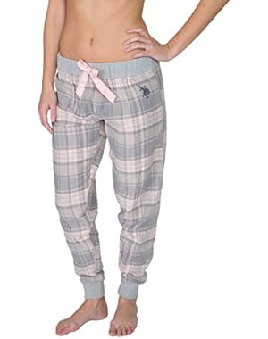 Women's Skinny Leg Super Soft Plaid Flannel Long Pajama Jogger Pants