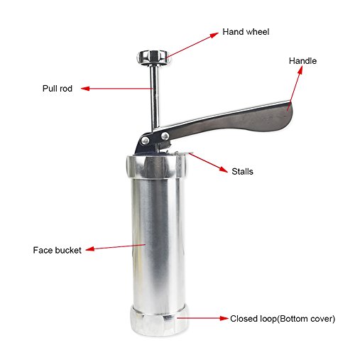 Co-link DIY Biscuit Cookie Extruder Presser Machine Biscuit Maker Cake Making Decorating Gun Cookie Tools with 20 Moulds 4 Nozzles Biscuit Baking