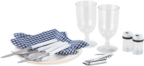 Xcase Thermo-Picknick-Rucksack mit Kühlfach, bestückt für 2 Personen – Bild 3