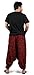 Boho Hippie Mens Womens Cotton Handmade Harem Pants with Side Pockets - Spiral Design (Light Red)