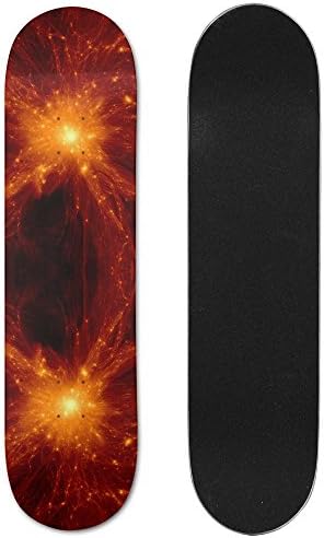 SVVOOD Skateboard Deck Lighting Cell Cool Lightweight Wooden Graphic Printed Display 7.5 Inch X 31 Inch