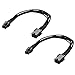 Cable Matters 2-Pack 6 Pin PCIe Extension Cable (PCIe to PCIe Power Extension) - 10 Inches primary