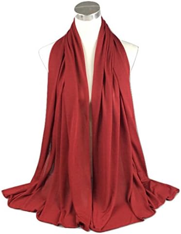 Elegance Collections Muslim Women's Jersey Hijab Khimar Soft Rectangle One Size Maroon