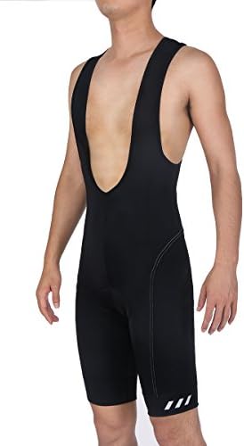 IWINVERS Men's UPF 30+ Bicycle Bib Shorts Bib Tights with 3D Cool Plus Padded Black I Size XXL