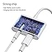 Headphone Adapter for iPhone X/XS/XS MAX/XR/8/ 8Plus/ 7/7 Plus Headset Adaptor Splitter Mini Earphone Connector Convertor 2 in 1 Accessories Cables Call Charge Music Wire White Support All iOS System