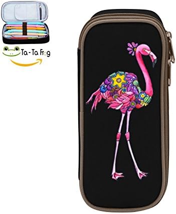Fymanlu Fancy Felicity Flamingo Big Capacity Pencil Case Bag Portable Stylish Nylon Pen Cases