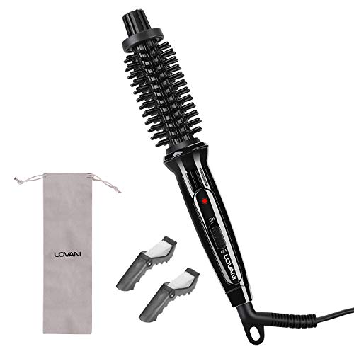 Lovani Mini Travel Hair Curling Iron Brush Dual Voltage Portable