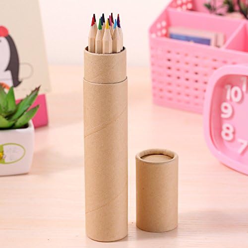 12-Color Pencils Hongsen Wood Colored Pencils for Artist Sketch Drawing Coloring