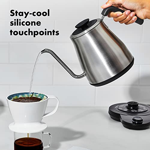 OXO Brew Gooseneck Electric Kettle Hot Water Kettle, Pour Over Coffee & Tea Kettle, Adjustable