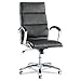 Alera ALENR4119 Neratoli Series High-Back Slim Leather Chair - Black/Chrome