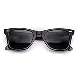 WearMe Pro - Classic Dark Lens Small Horn Rimmed Sunglasses