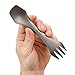 freigeist Titanium Spork: 3-in-1 Spoon, Fork & Spoon Combination For Camping, Hiking, Outdoors & Traveling | Lightweight, Durable & Rustproof Cutlery/Utensil | Portable & Reusable Multitool (Knife)