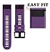 ANCOOL Compatible with Fenix 6X Band Easy Fit 26mm Width Soft Silicone Watch Strap Replacement for Fenix 5X/Fenix 3/Fenix 3 HR/Fenix 5X Plus Smartwatches - Purple