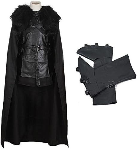CCHLO Halloween Costume Jon Snow Outfit Game of Thrones Knights Watch Cosplay for Men