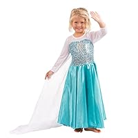 Butterfly Craze Girls Snow Queen Costume Snow Princess Dress - 4 Years