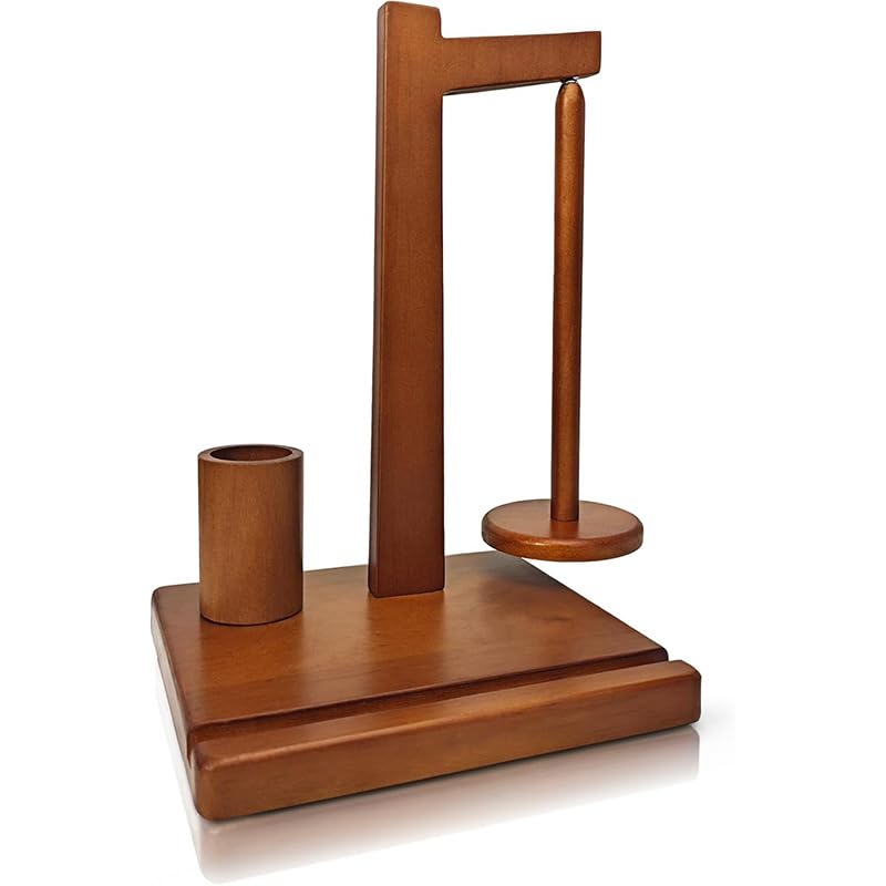 Photo 1 of Flygragon Yarn Holder for Crocheting, Wooden Yarn Ball Holder, Yarn Holder Spinner Yarn Spindle Dispenser for Crocheting and Knitting Lovers, Smooth Rotation