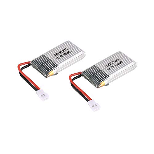 ToGames 2PCS 3.7V 400mAh Li-po Battery for HUBSAN H107/MJX F47/JJR/C F180 RC Drone Quadcopter Aircraft UAV Spare Part Accessories - Thumbnail 7