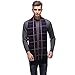 Ysiop Men Wool Scarf Knit Stripe Plaid Scarves