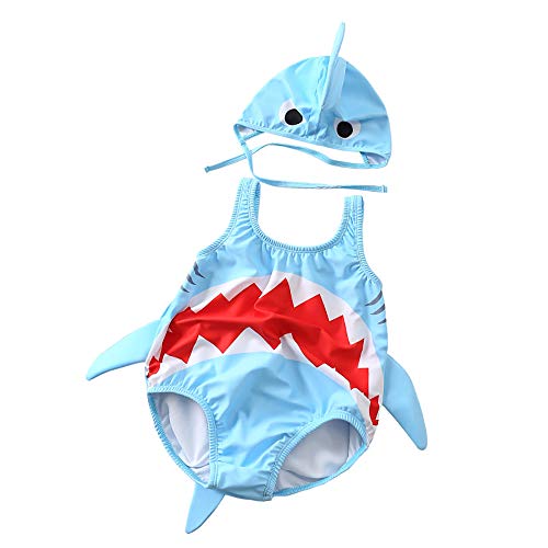 Funkeet Unisex Baby Shark Swimsuit One Piece 3D