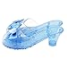 Princess Accessory Dress Up Set,Shoes Necklace Earrings and Tiara Set,Fashion Beauty Set for Girls (Blue)