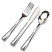 300 Silver Plastic Cutlery Premium Quality Disposable Silverware Polished, 100 Forks, 100 Knives & 100 Spoons, Heavy Duty Flatware Utensils for Parties, Weddings, and Catering