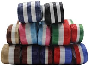 H YOUNG Polyester Striped Ribbon 36yd(12×3) Per Package For Gifts Wrapping (Stripes ribbon)