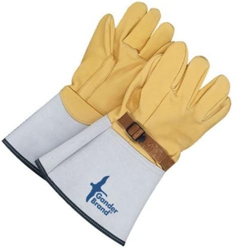 Bob Dale 63-1-74RT14-12 Premium Grain Deerskin High Voltage Utility Glove, Size 12, Tan