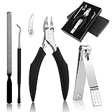 Ingrown Toenail Tool, Toenail Clipper Set with Gift Box Package, Soft Grip Handle Heavy Duty Toenail Clipper Manicure Set Ingrown Toenail Kit Toe Nail Clippers for Thick Nails