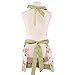 NEOVIVA Children Aprons for Kids Cooking, Baking, BBQ and Gardening, Heavy Duty Kids Aprons with Pockets for Little Curious Chef, Style Diana, Floral Quartz Pink
