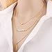 Shoopic Layered Coin Bar Pendant Lariat Disc Drop Y Chain Necklace for Women