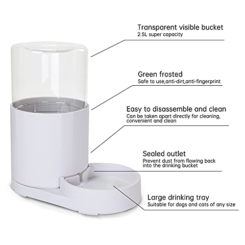 Sfozstra Automatic Pet Water,Dog Cat Feeder,Pet Feeding Bowl, 2.5L Large Capacity Automatic Water Dispenser, 100% BPA… - Image 5