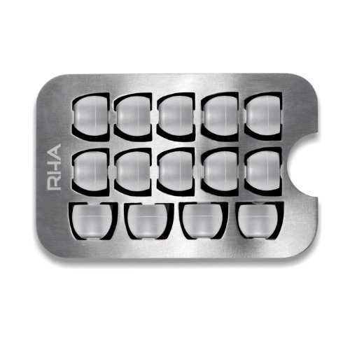 RHA Dual Density Silicone Ear Tips with Stainless Steel Holder - Medium