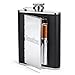 6oz Leather Hip Flask with Cigarette Case, Free Custom Personalization