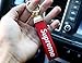 Latest fashion keychain Car keychain Keychain for Men and Women rubber metal keychain couple keychain urban style keychain（Red Gold）