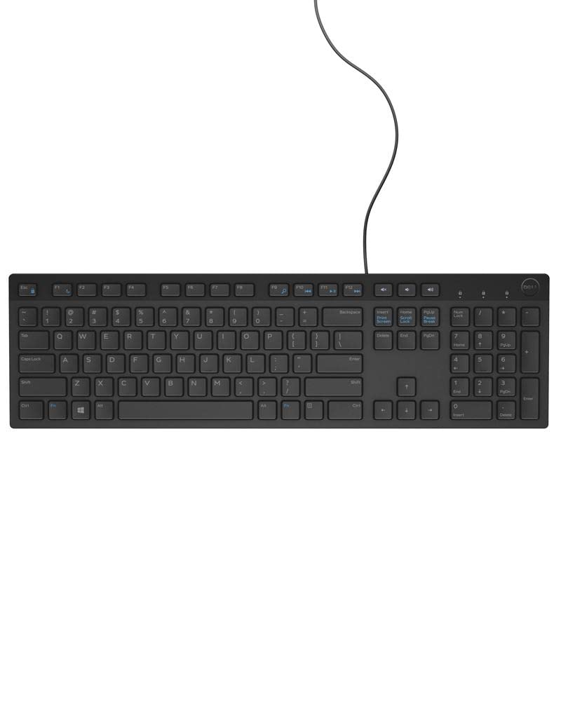 Genuine Original DELL USB Keyboard KB216 BLACK , Nice and Slim , QWERTY -- NORDIC Layout , for DANISH - SWEDISH - FINNISH - NORWEGIAN Languages, Dell P/N : NRR4C