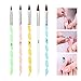 NYKKOLA 5pcs Acrylic Nail Art UV Gel Carving Pen Brush Liquid Powder DIY No. 4/6/8/10/12（Random color）