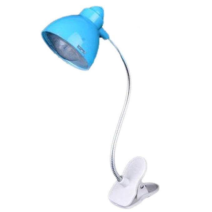 Mini Portable LED Book Reading Light Clip-on Lamp for Laptop Pc Stand Outdoor Flexible Lamp (Blue)