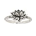Detailed Lotus Blossom Flower Ring in Sterling Silver, Available in Sizes 5, 6, 7, 8 and 9 #7428